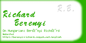 richard berenyi business card